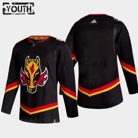 Calgary Flames Blank 2020-21 Reverse Retro Authentic Shirt - Kinderen